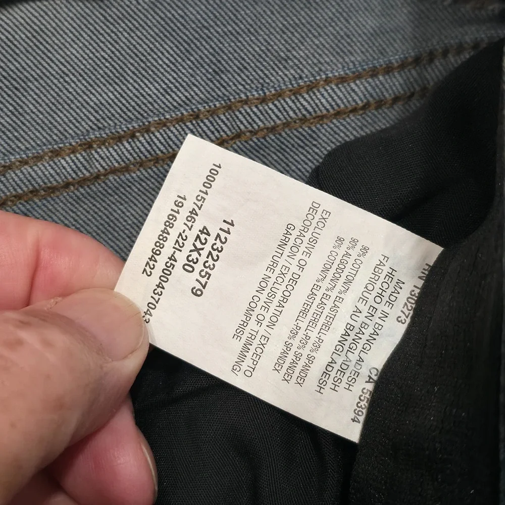 Wrangler All Terrain Gear Men's Denim Blue Jeans‎ Size 42X30 NWT